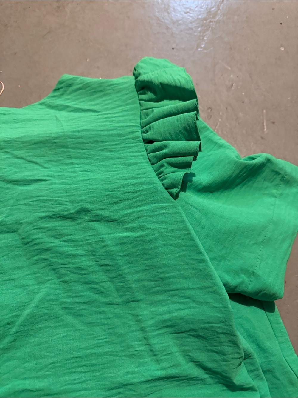 Bright Green Wide-Leg Elastic-Waist Pants - Picture 5 of 6